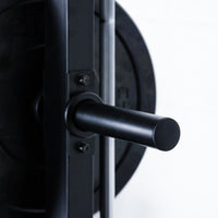Thumbnail for Weight peg mounted on weight lifting rack.