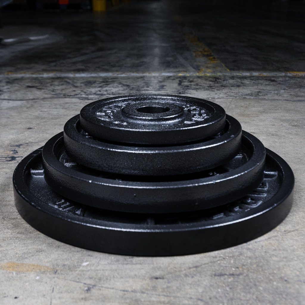 A Pyramid Stack of The GRIND Fitness Cast Iron Weight Plates