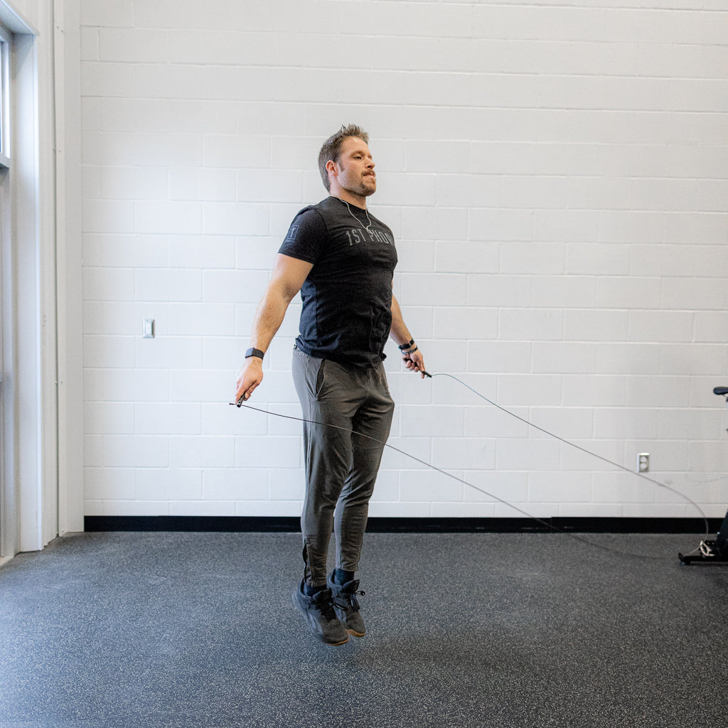 man jumping rope with GRIND jump rope