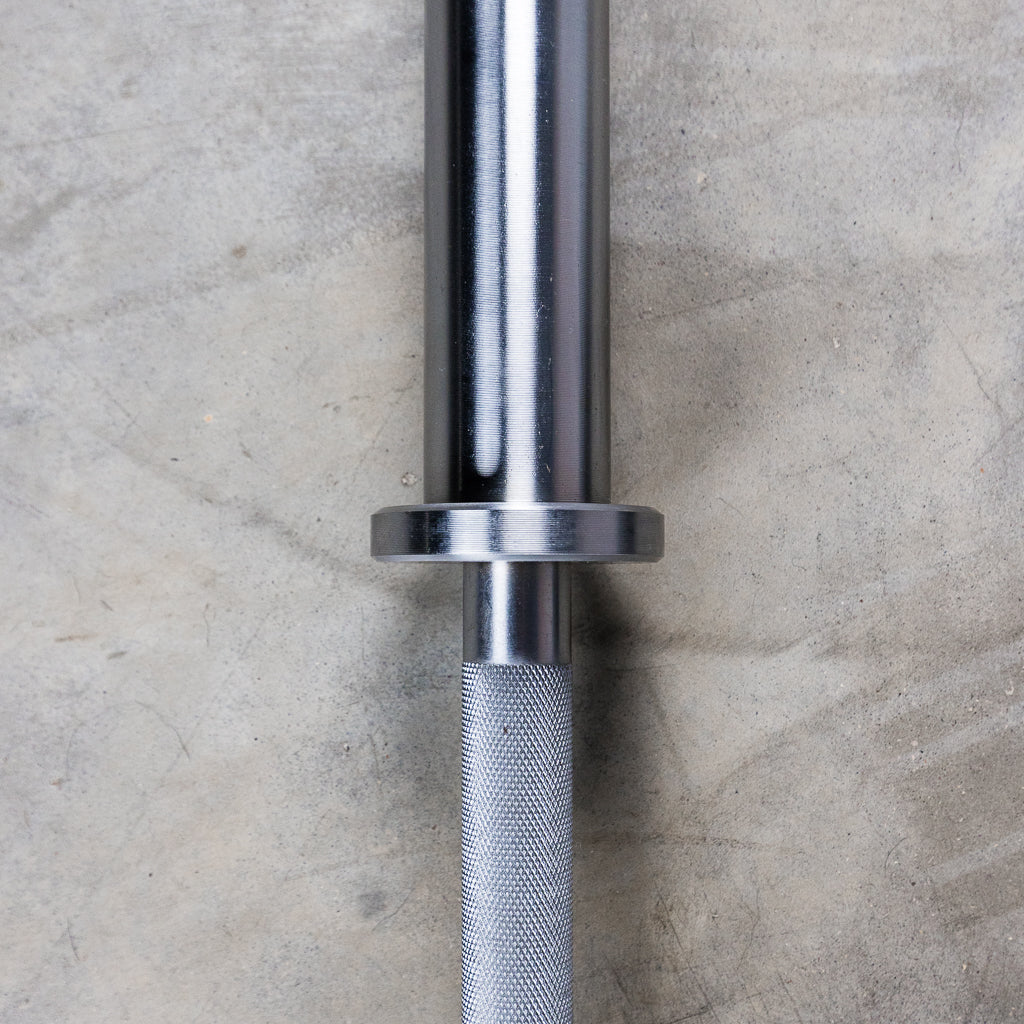GRIND power bar showing knurling on shaft and the sleeve