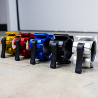 Thumbnail for GRIND barbell collars 5 colors showing the locking mechanism