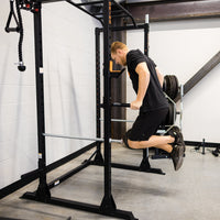 Thumbnail for Man demonstrating a dip exercise using the Alpha3000 Dip Handles
