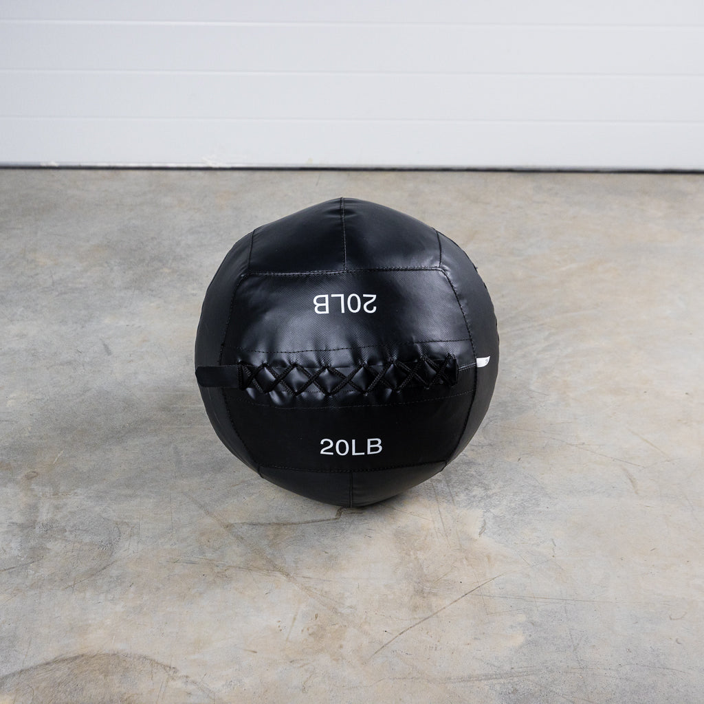 20lb Soft Wall Ball on floor.