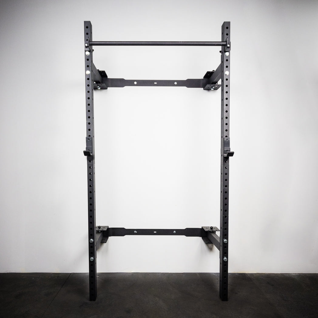 Wall-Mounted Fold-In Squat Rack: Straight on picture