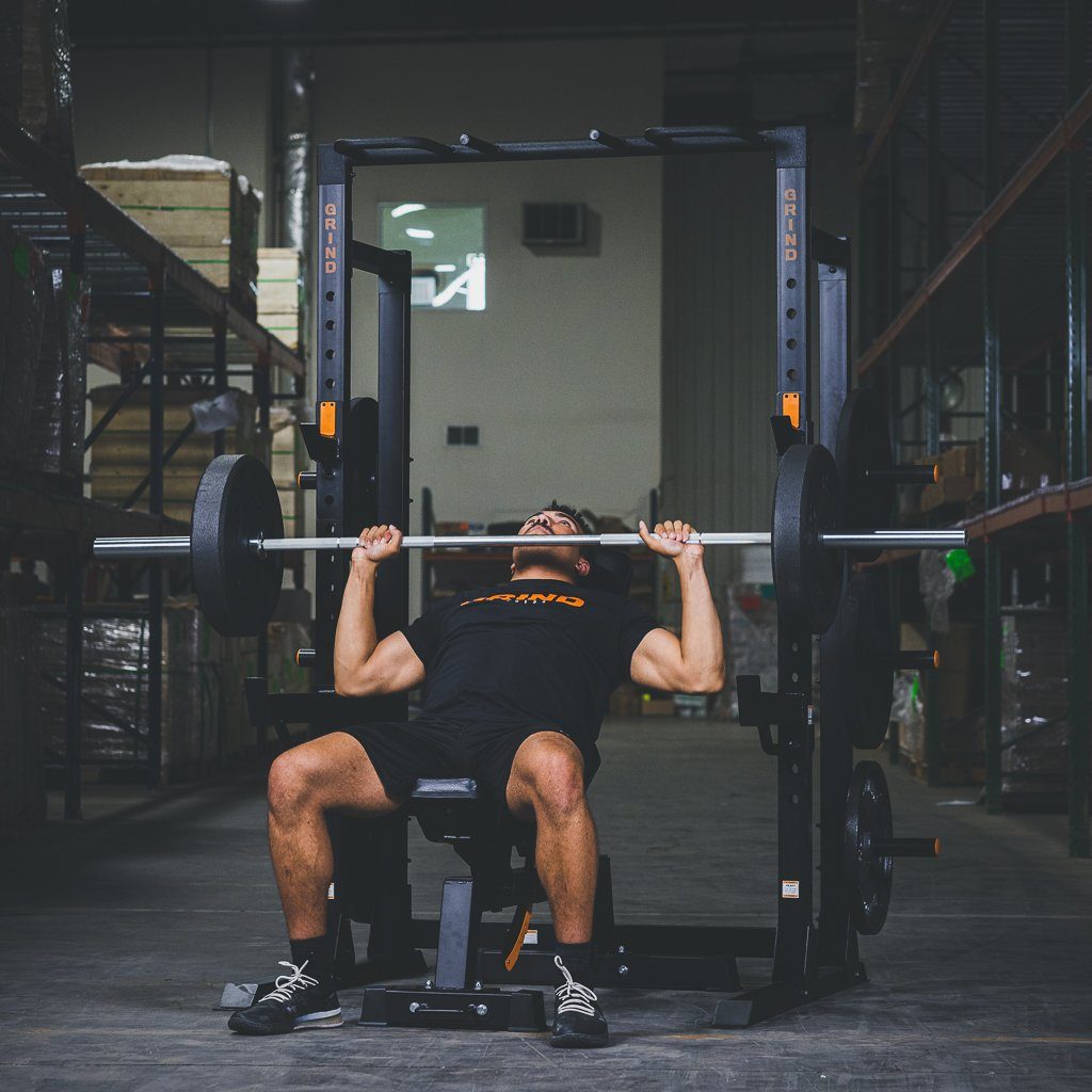 Incline Press on The GRIND Fitness Incline Bench