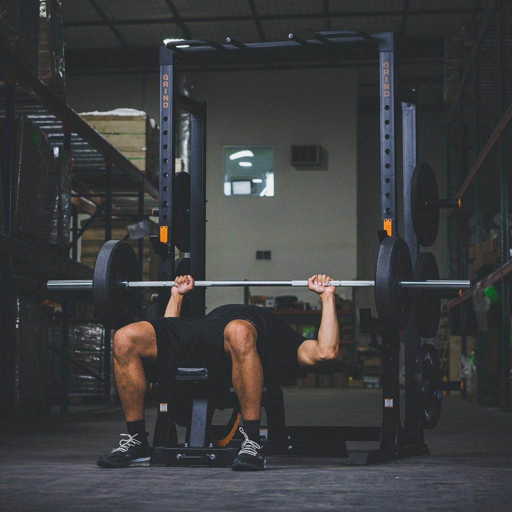 Bench Pressing on The GRIND Fitness Incline Bench