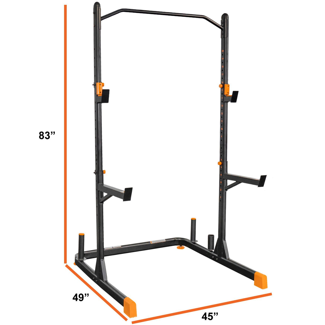 Measurements of The GRIND Fitness Alpha2000 Squat Stand