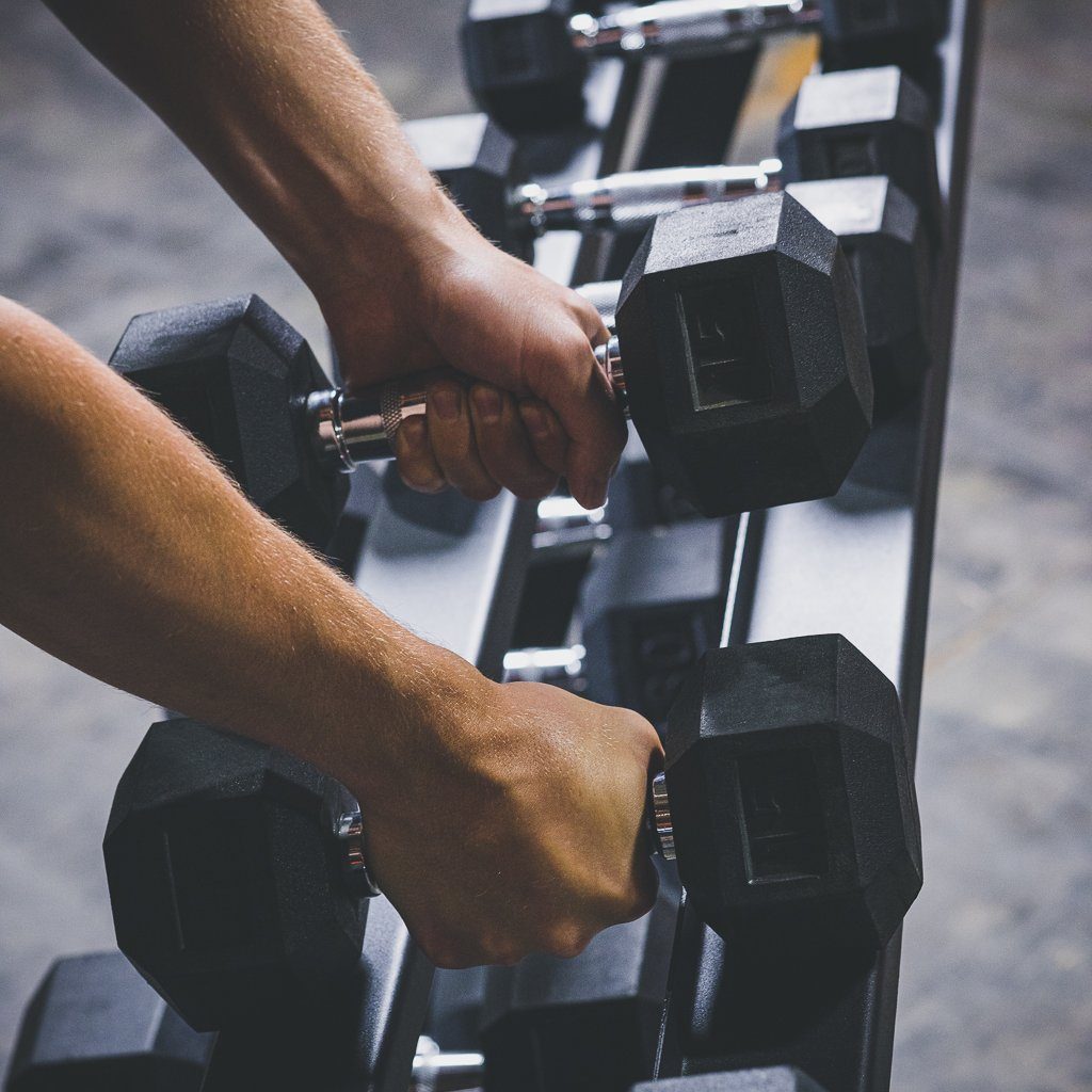 Removing Dumbbells from The GRIND Fitness Dumbbell Rack