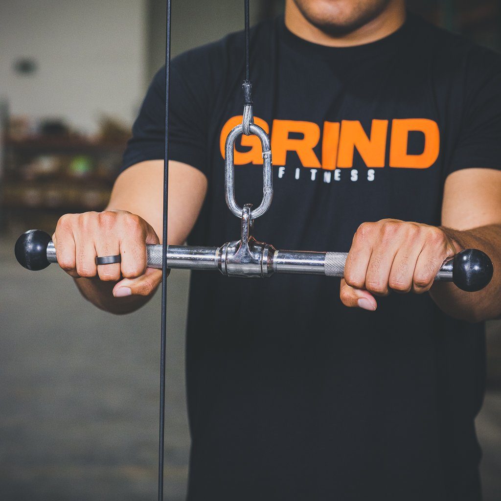 The GRIND Fitness Pulley System Knurled 20" Straight Bar