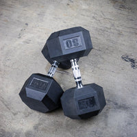 Thumbnail for The GRIND Fitness Rubber Hex Dumbbells 80lbs